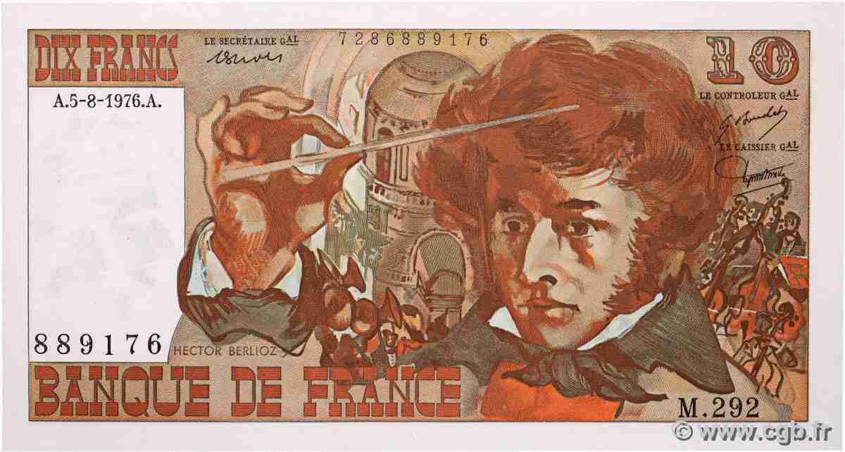 10 Francs BERLIOZ FRANCE 1976 F.63.20 pr.NEUF