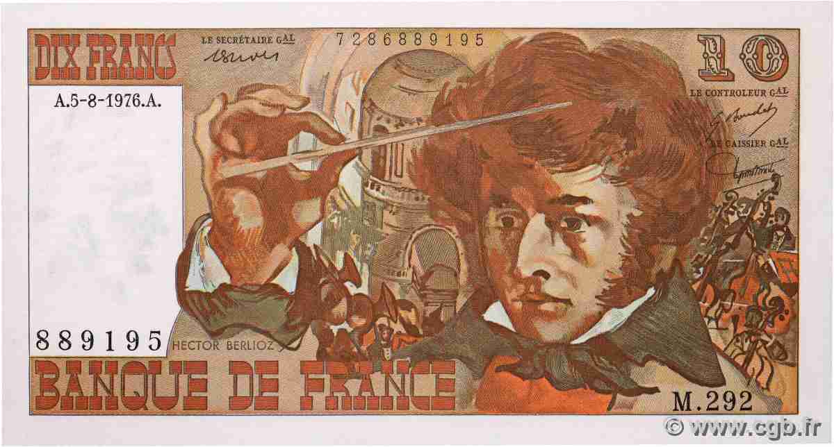 10 Francs BERLIOZ FRANCE 1976 F.63.20 pr.NEUF
