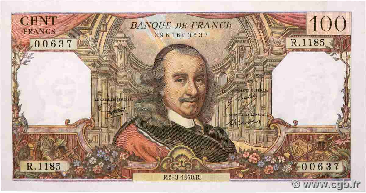 100 Francs CORNEILLE FRANCE 1978 F.65.62 SPL