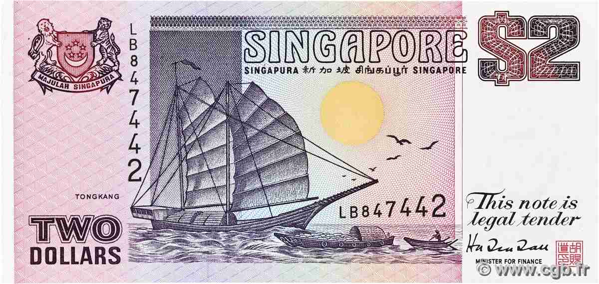 2 Dollars SINGAPOUR 1992 P.28 SUP+