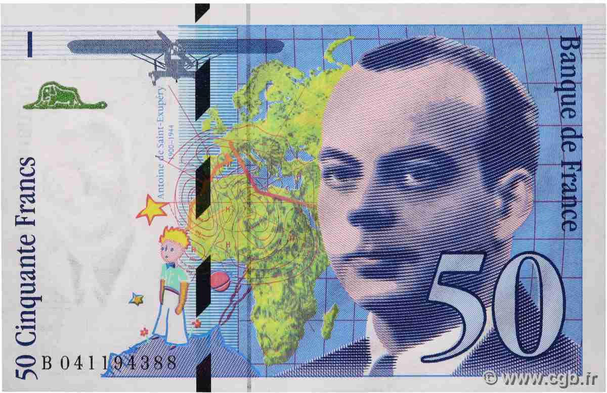 50 Francs SAINT-EXUPÉRY modifié FRANCE 1997 F.73.04 NEUF