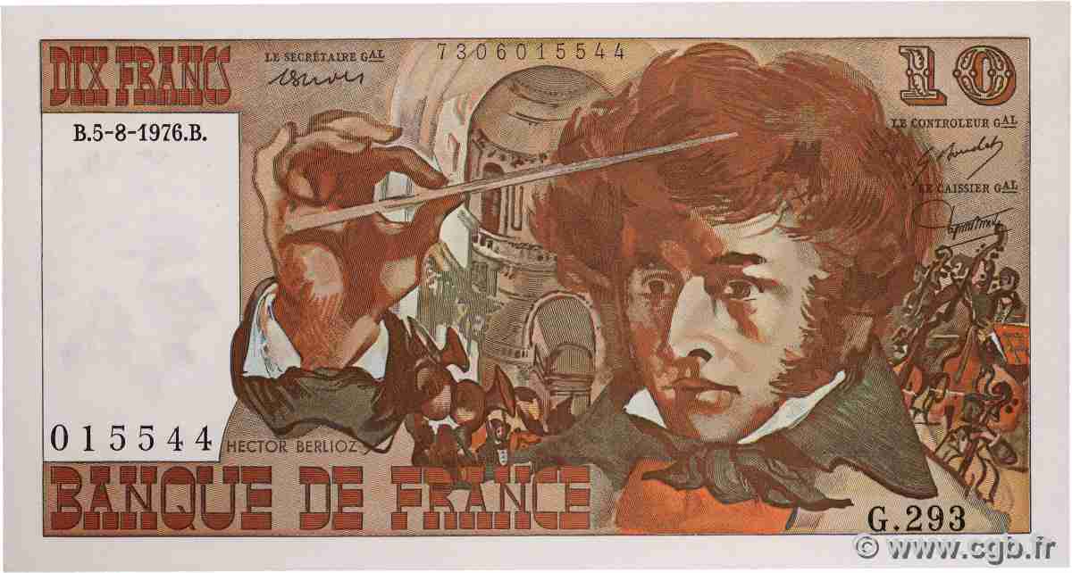 10 Francs BERLIOZ FRANCE 1976 F.63.20 pr.NEUF