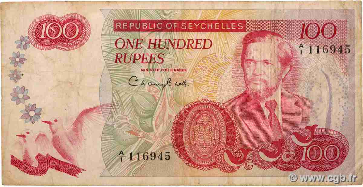 100 Rupees SEYCHELLES 1977 P.22 B+