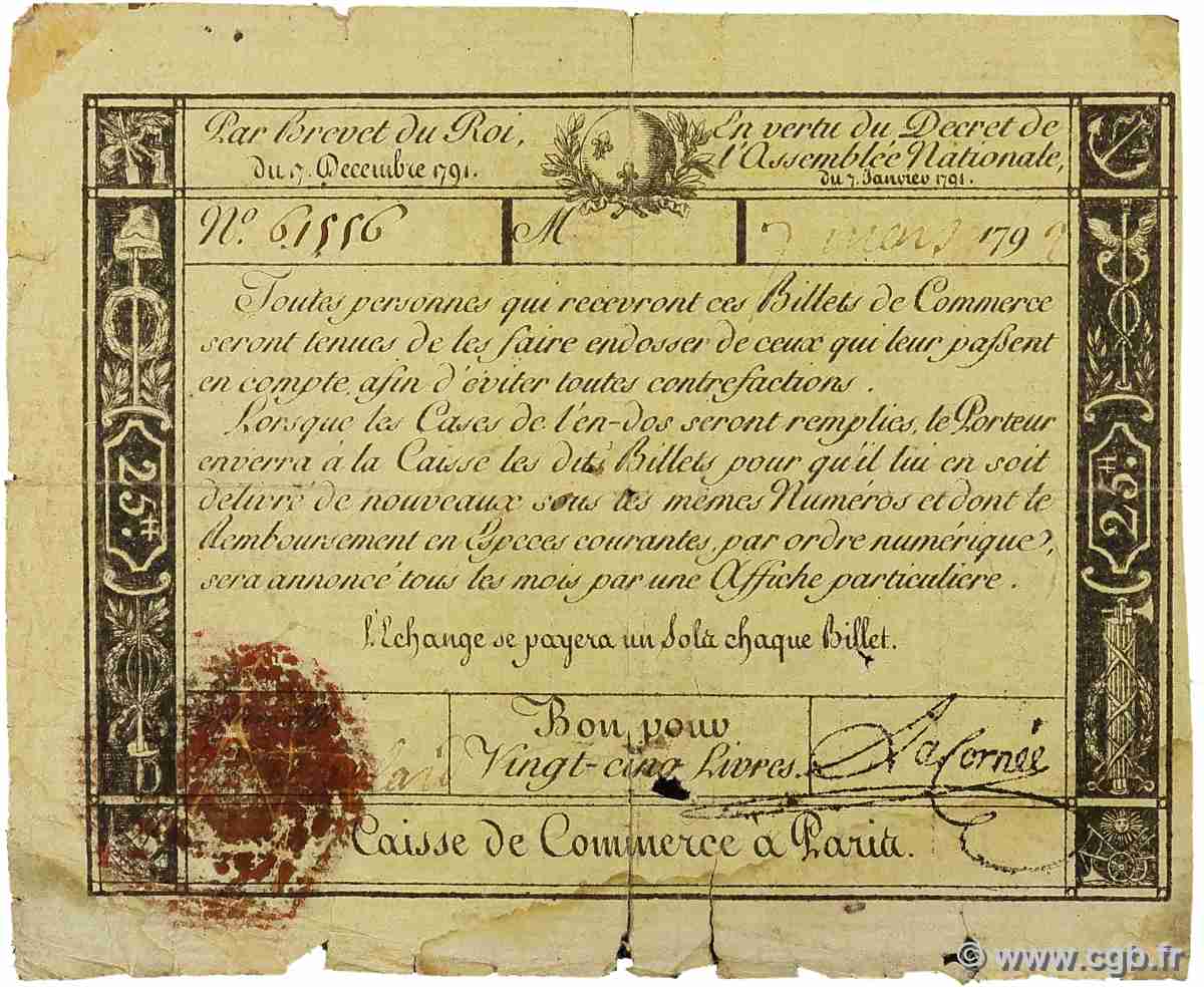 25 Livres FRANCE 1792 Kc.75.032 F-