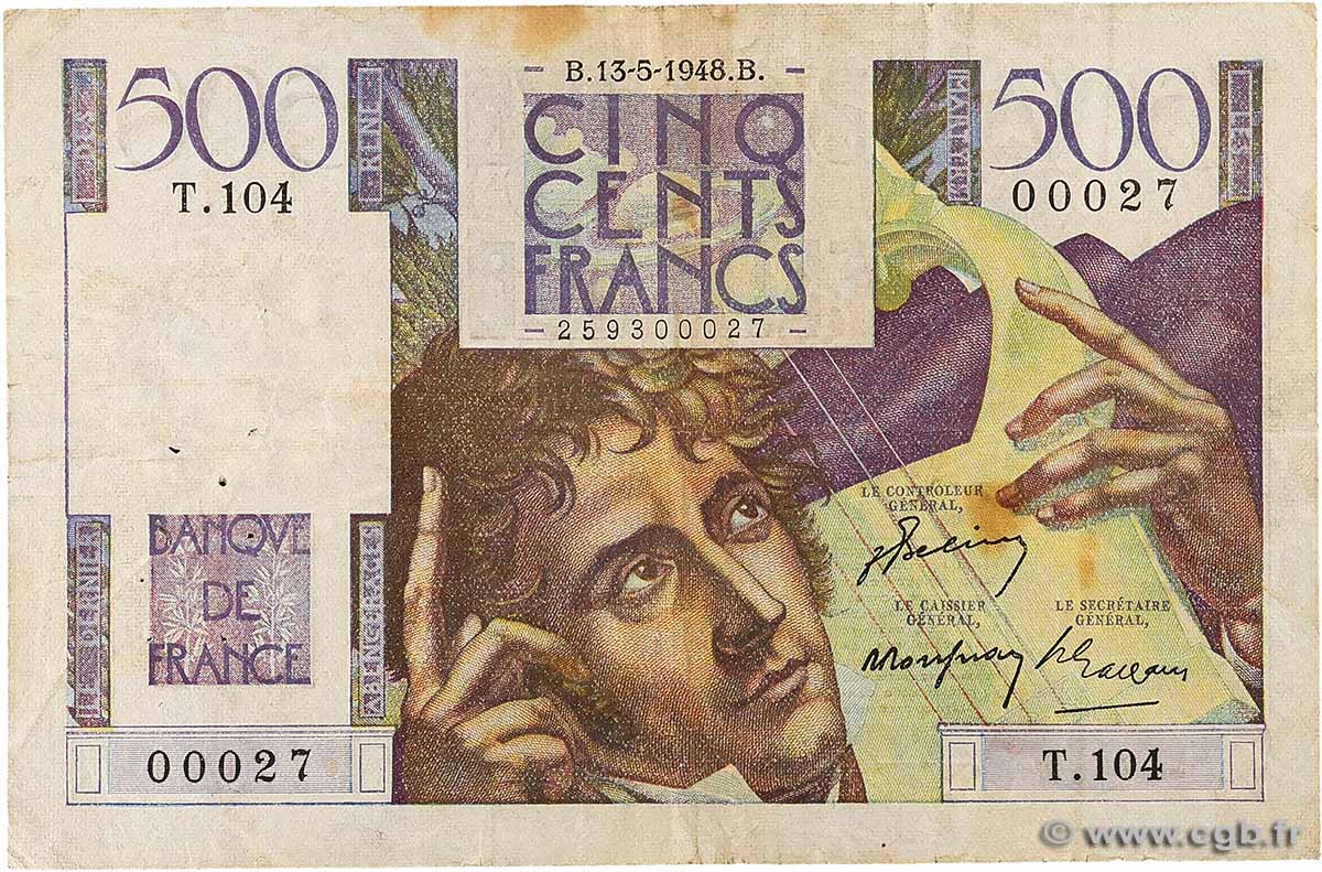 500 Francs CHATEAUBRIAND Numéro spécial FRANKREICH 1948 F.34.08 S
