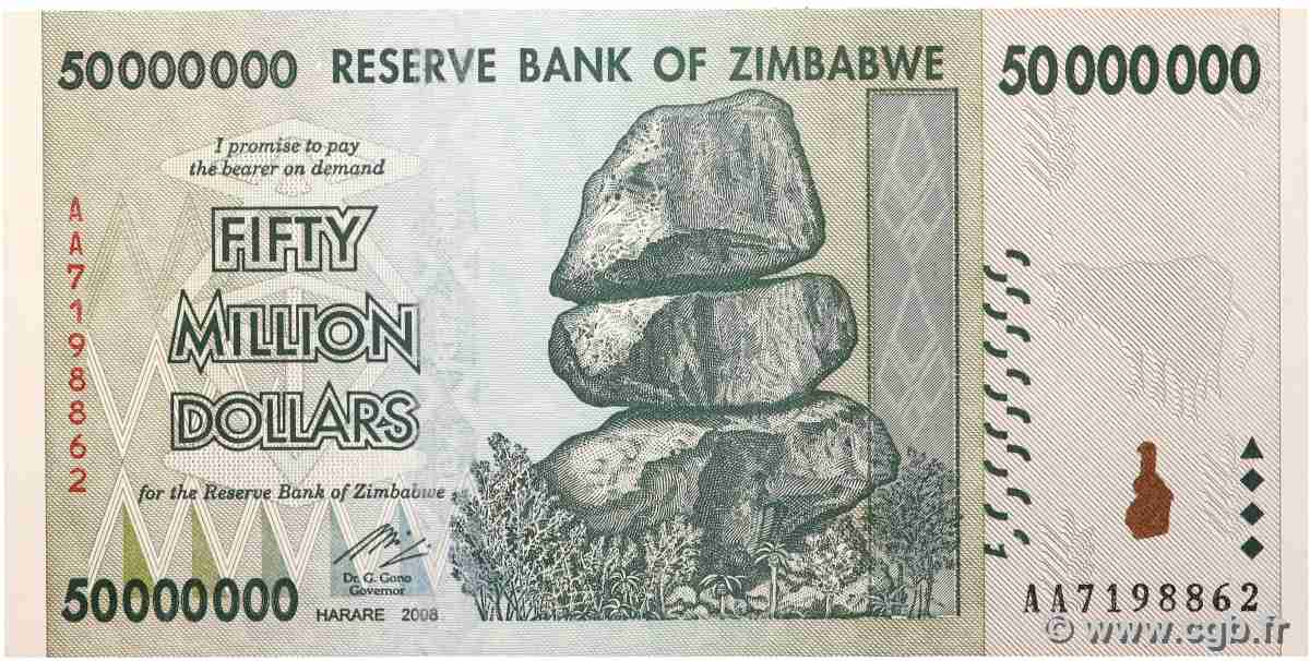 50 Millions Dollars ZIMBABWE 2008 P.79 NEUF