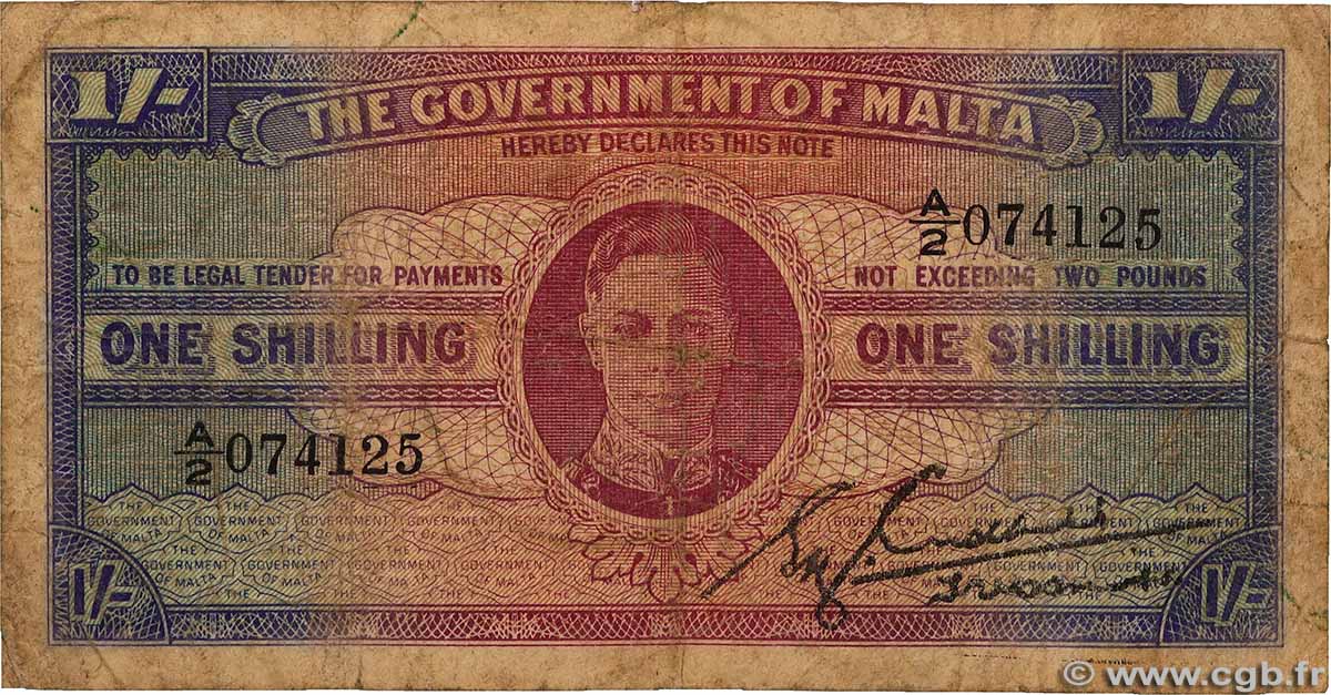 1 Shilling MALTE 1943 P.16 RC
