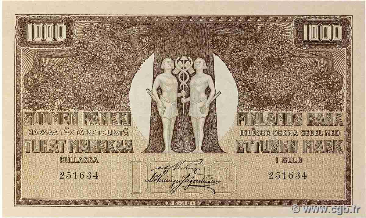 1000 Markkaa FINLANDIA 1918 P.041 q.FDC
