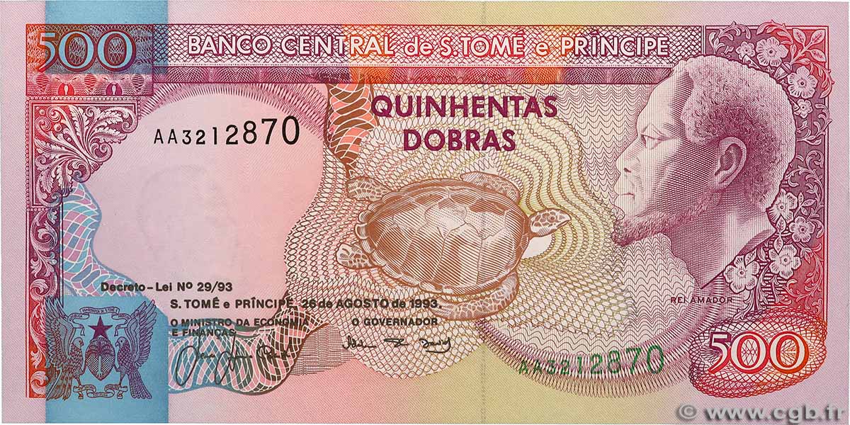500 Dobras SAINT THOMAS et PRINCE 1993 P.063 NEUF