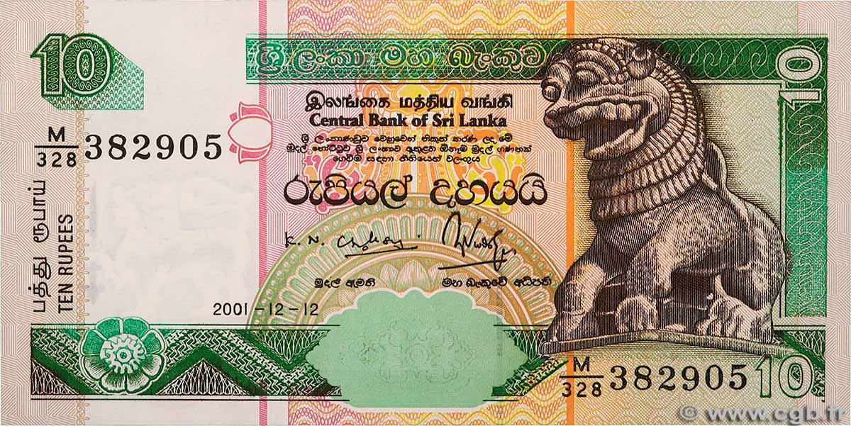 10 Rupees SRI LANKA 2004 P.115 FDC