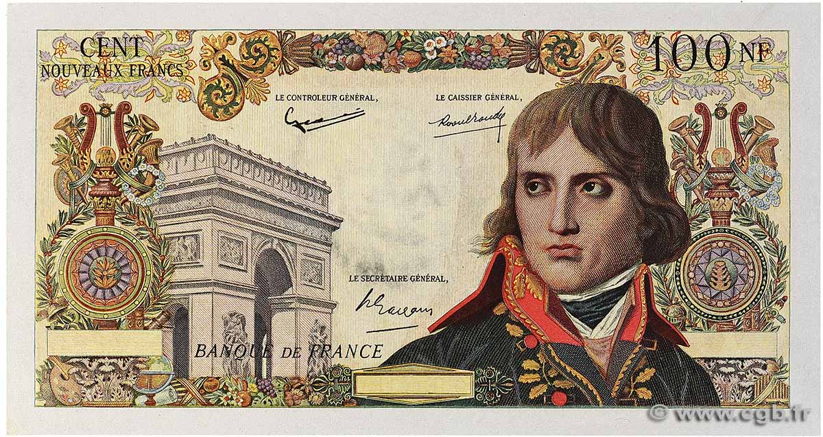 100 Nouveaux Francs BONAPARTE Faux FRANCE 1959 F.59.00xE UNC-