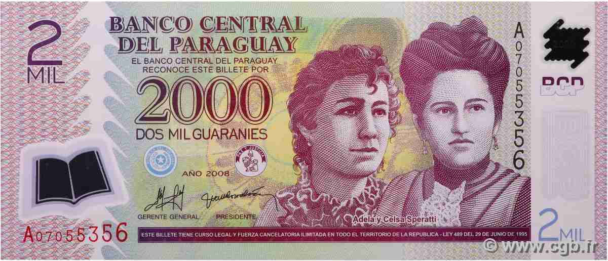2000 Guaranies PARAGUAY 2008 P.228a NEUF