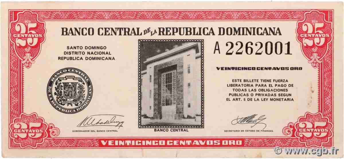 25 Centavos Oro RÉPUBLIQUE DOMINICAINE 1961 P.087a pr.NEUF