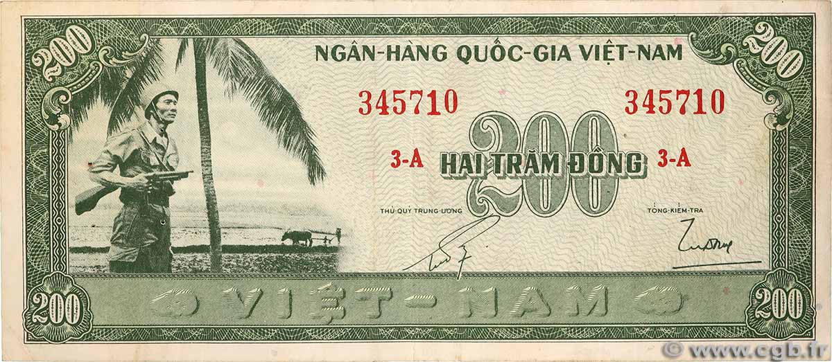 200 Dong SÜDVIETNAM 1955 P.14a SS