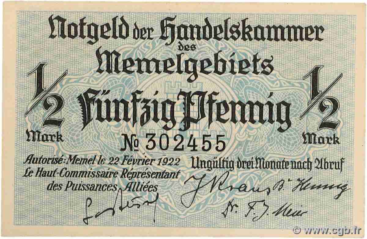 1/2 Mark MEMEL 1922 P.01 pr.NEUF