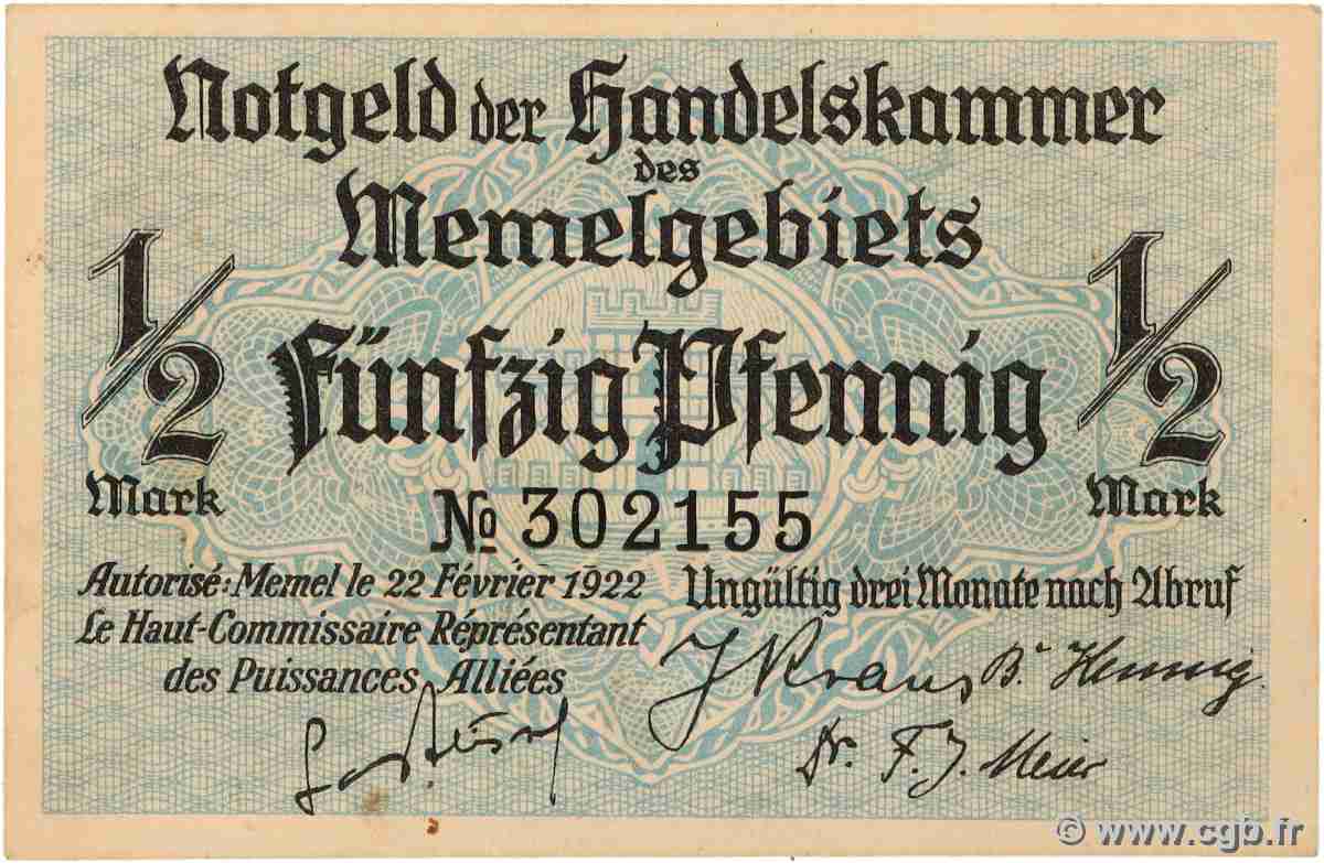 1/2 Mark MEMEL 1922 P.01 AU