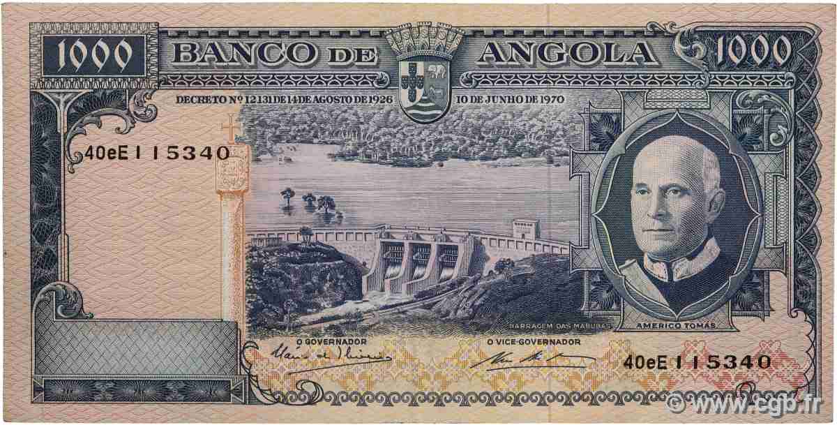 1000 Escudos ANGOLA 1970 P.098 VF+