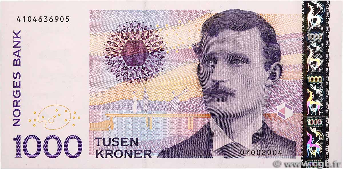 1000 Kroner NORVÈGE 2004 P.52b q.FDC