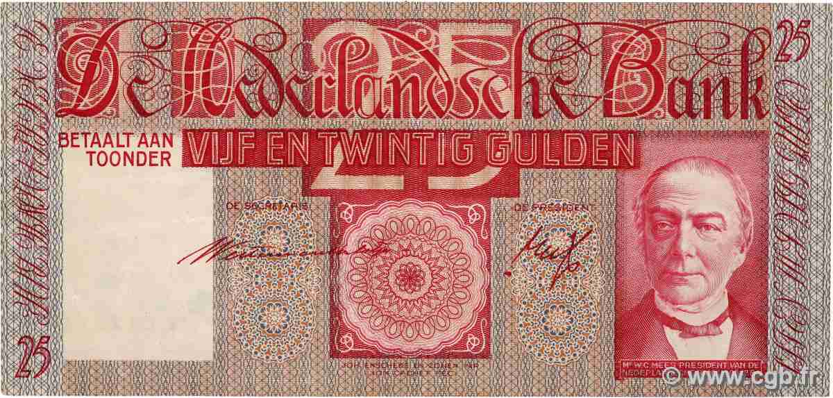 25 Gulden PAYS-BAS 1941 P.050 TTB