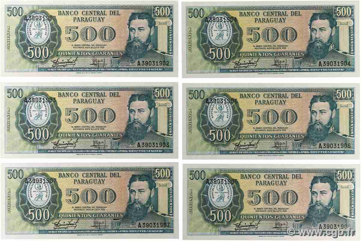 500 Guaranies Lot PARAGUAY 1995 P.206 SPL