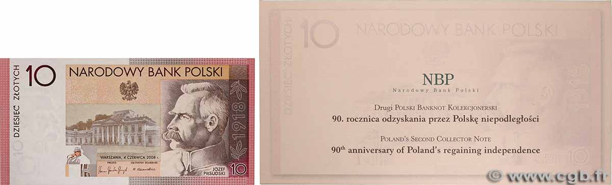 10 Zlotych Set de présentation POLAND 2008 P.179 UNC