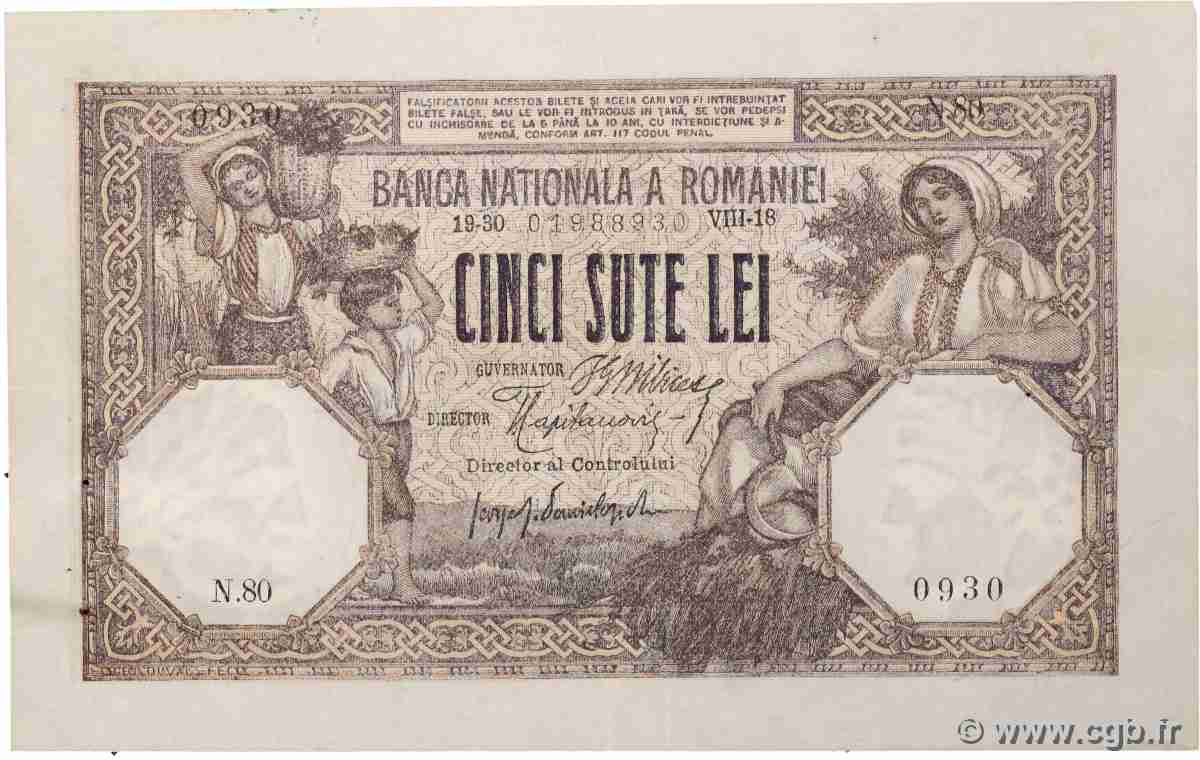 500 Lei ROMANIA 1918 P.022b BB