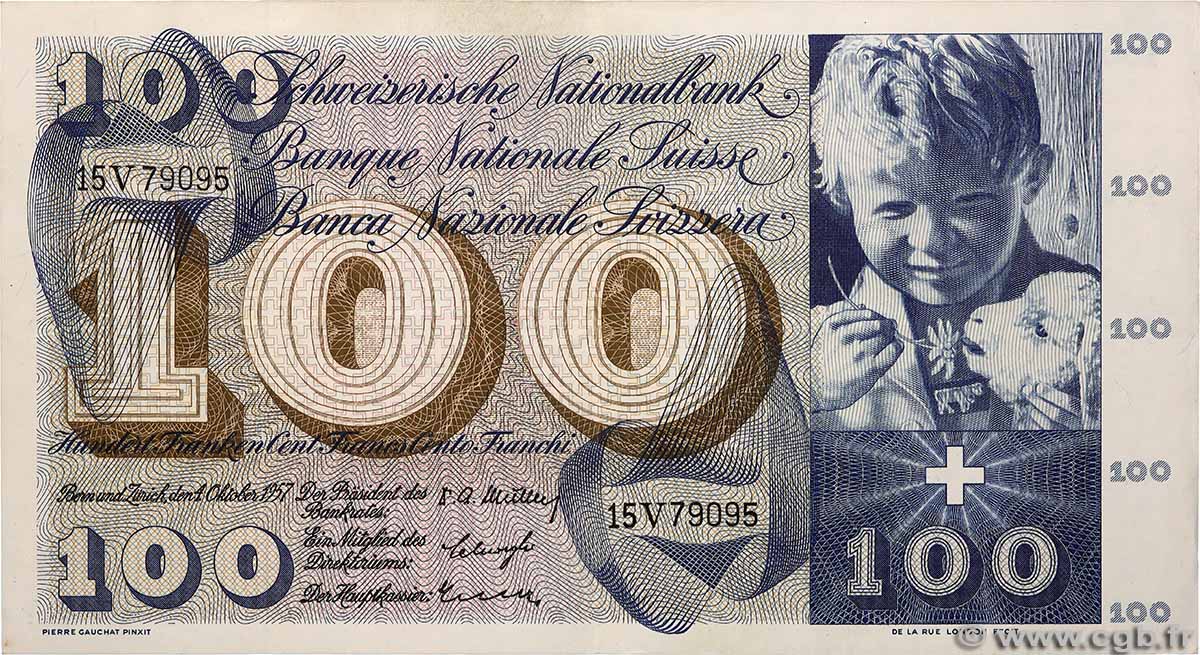 100 Francs SUISSE 1956 P.49a SPL