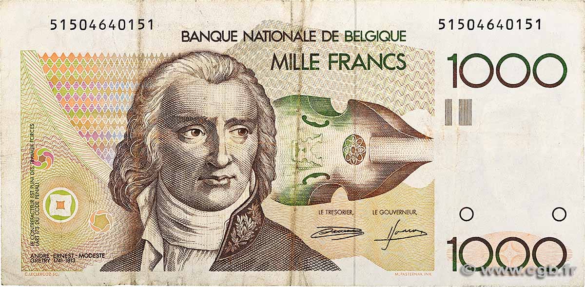 1000 Francs BELGIEN 1980 P.144a fSS