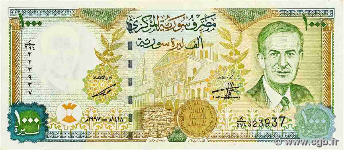50, 100, 200, 500 et 1000 Pounds SYRIEN 1997 P.107, P.108, P.109, P.110c et P.111b fVZ