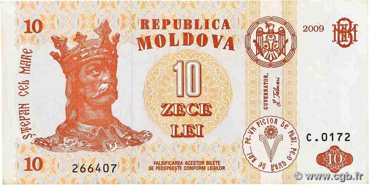 10 Lei MOLDAVIA 2009 P.10f MBC+