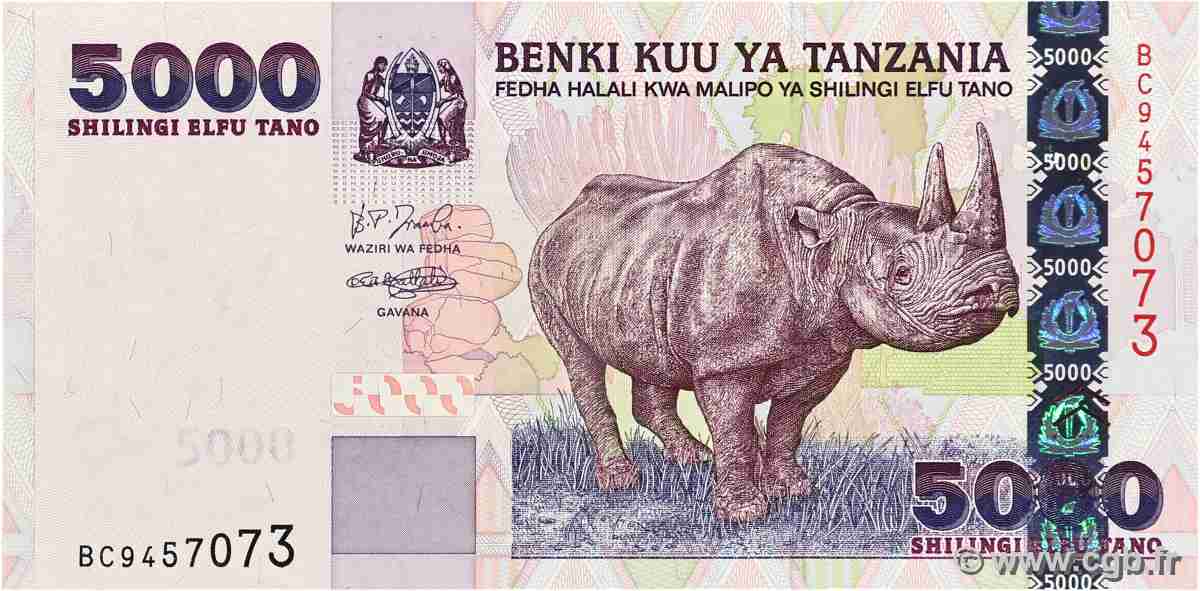 5000 Shilingi TANZANIA 2003 P.38 MBC+