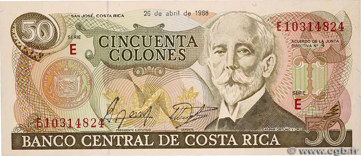 50 Colones COSTA RICA 1988 P.253 UNC-