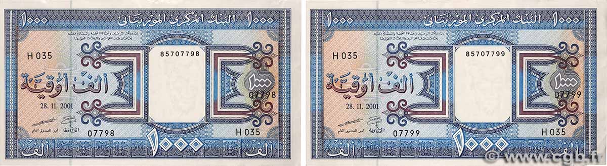 1000 Ouguiya Lot MAURITANIEN 2001 P.09b fVZ