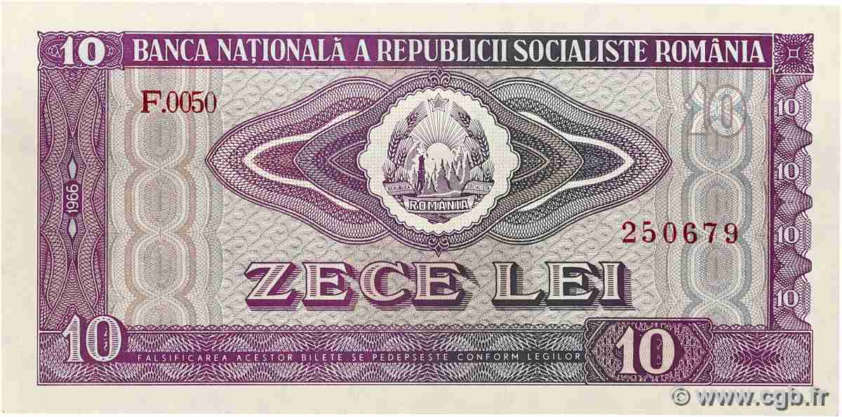 10 Lei ROMANIA 1966 P.094a AU