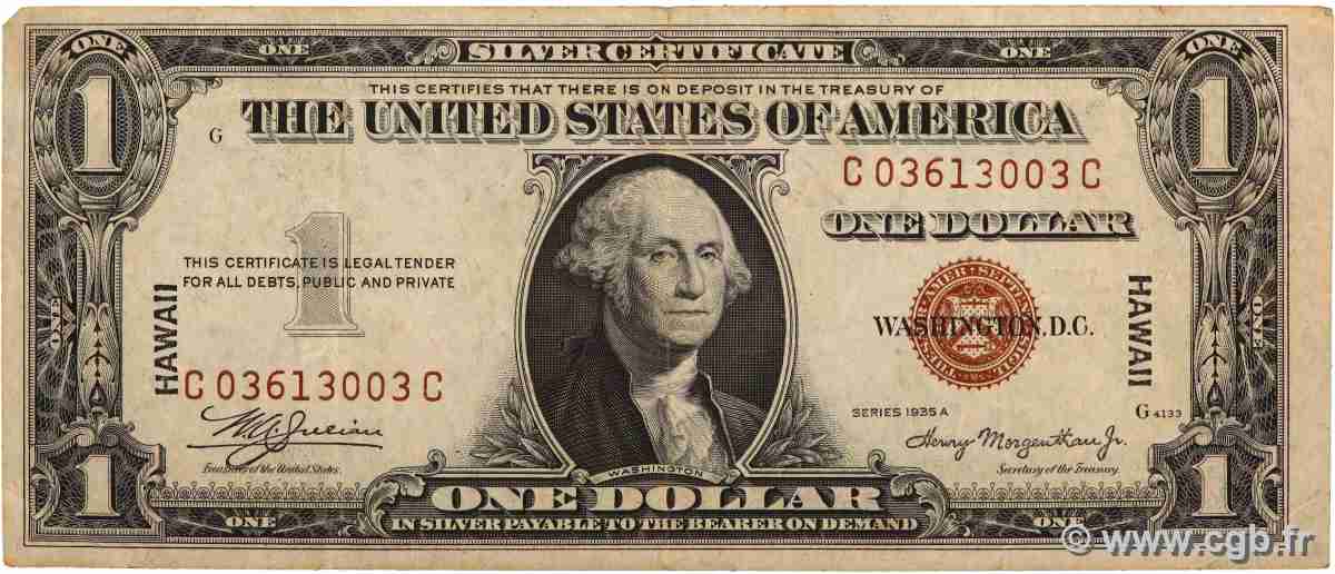 1 Dollar HAWAII 1935 P.36a q.BB
