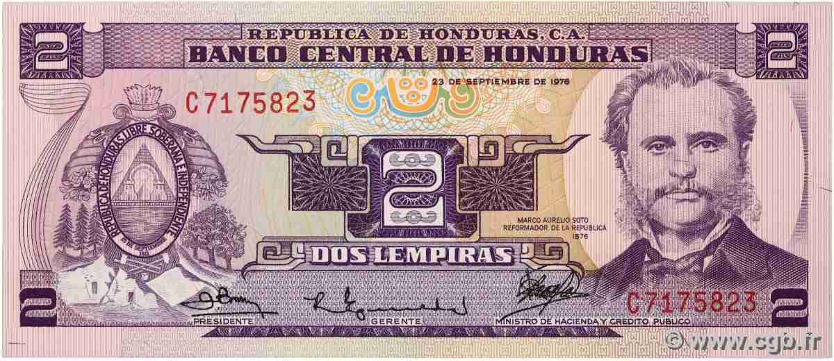 2 Lempiras HONDURAS 1976 P.061 FDC