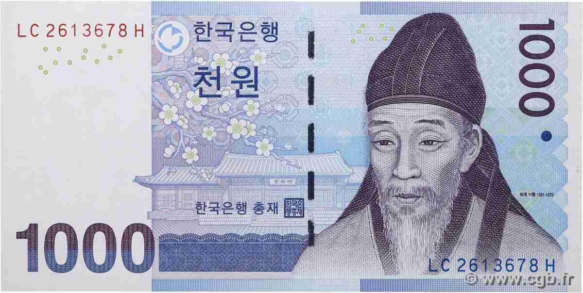 1000 Won COREA DEL SUR 2007 P.54a FDC