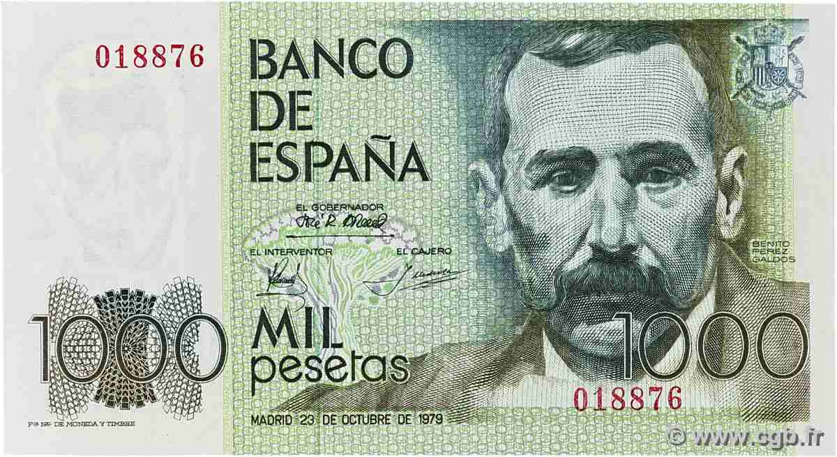 1000 Pesetas ESPAGNE 1979 P.158 NEUF