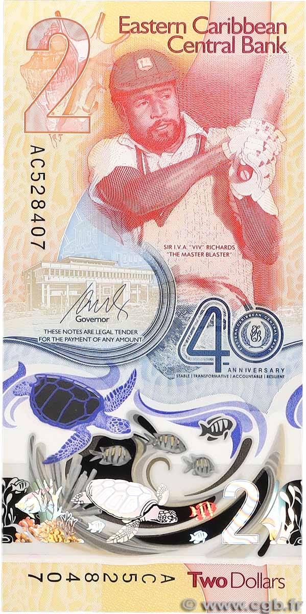 2 Dollars Commémoratif EAST CARIBBEAN STATES 2023 P.61 ST
