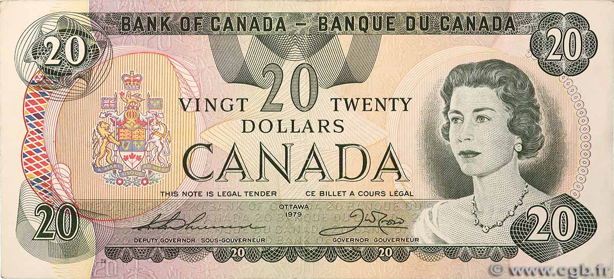20 Dollars KANADA 1979 P.093c fVZ