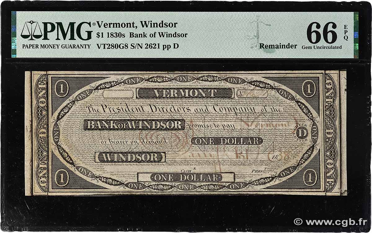 1 Dollar Non émis UNITED STATES OF AMERICA Windsor 1830 P.- UNC