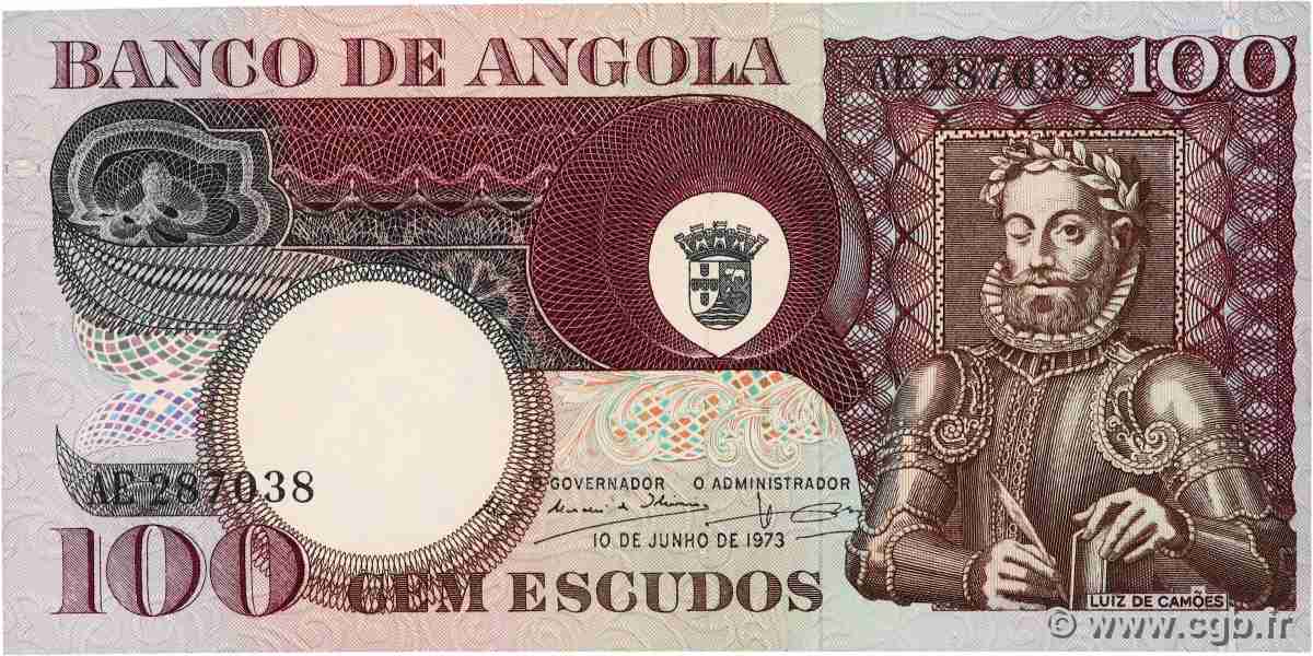 100 Escudos ANGOLA 1973 P.106 SPL