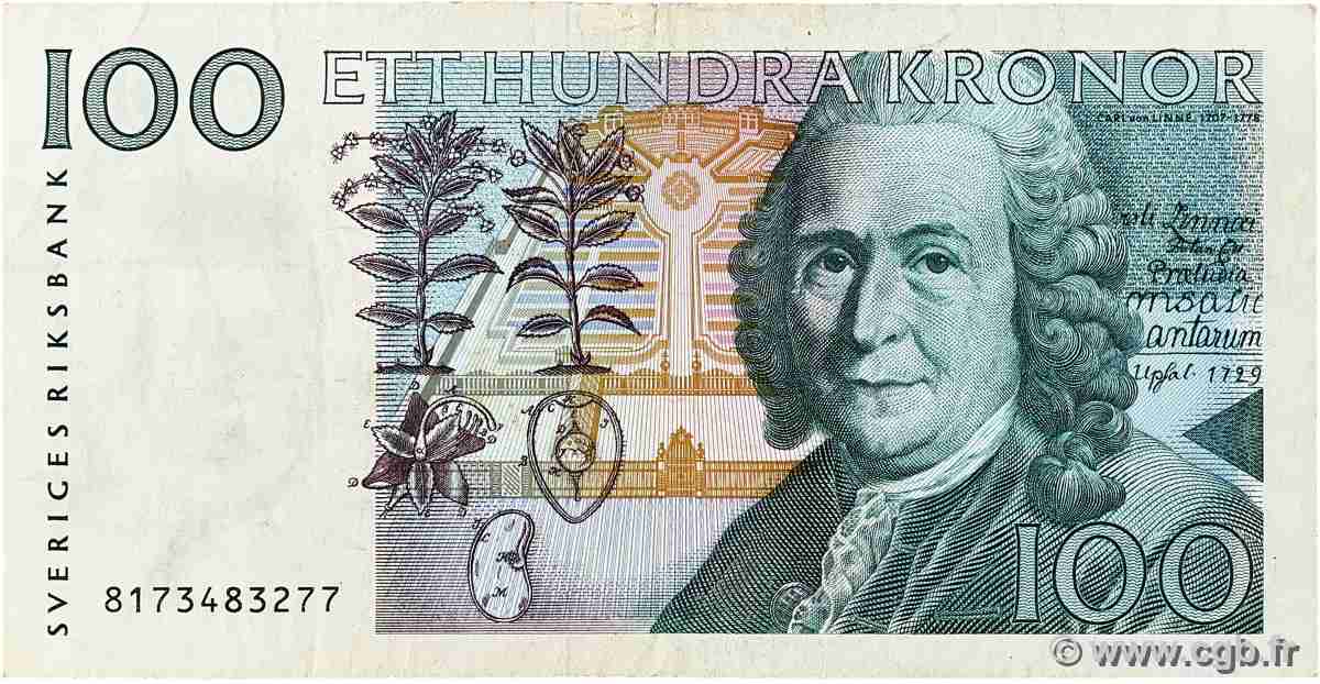 100 Kronor SWEDEN 1988 P.57a VF+