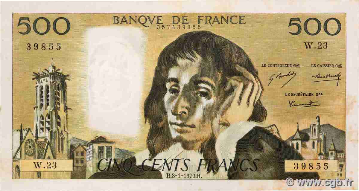 500 Francs PASCAL FRANCIA 1970 F.71.05 SPL