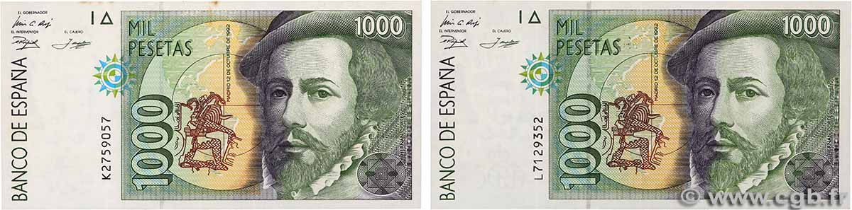 1000 Pesetas Lot SPAGNA 1992 P.163 q.SPL