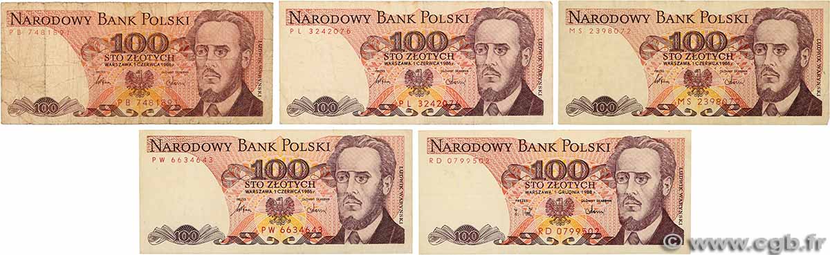 100 Zlotych Lot POLONIA 1982 P.143d q.BB