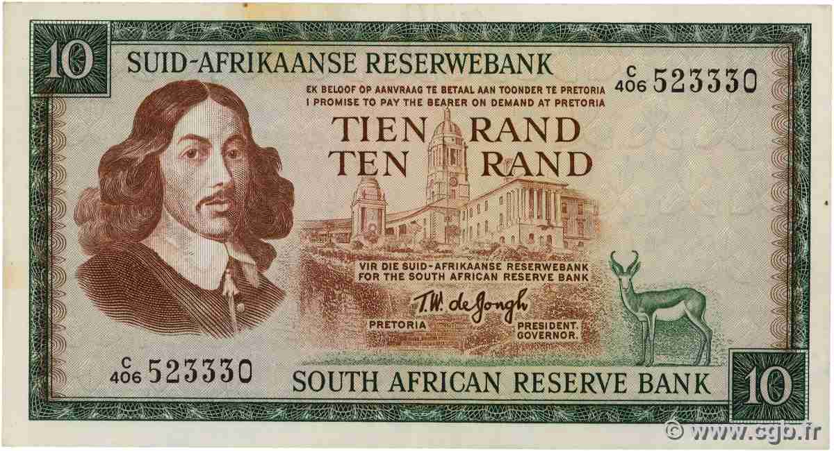 10 Rand SUDAFRICA 1967 P.114b BB