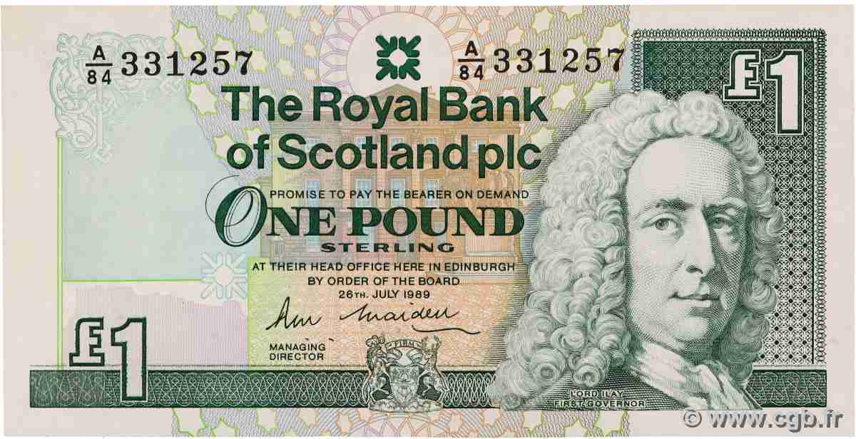 10000 Cruzeiros SCOTLAND 1989 P.351a AU