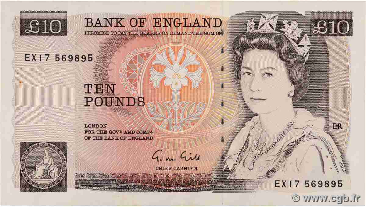 10 Pounds INGHILTERRA 1988 P.379e q.AU