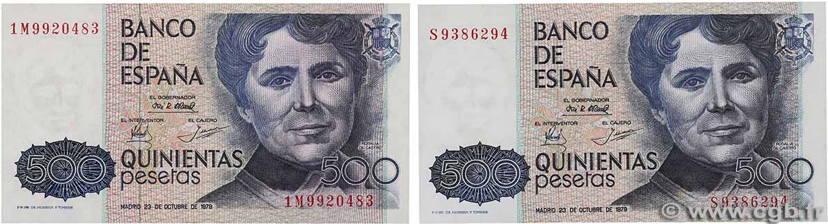 500 Pesetas Lot SPAGNA 1979 P.157 SPL+